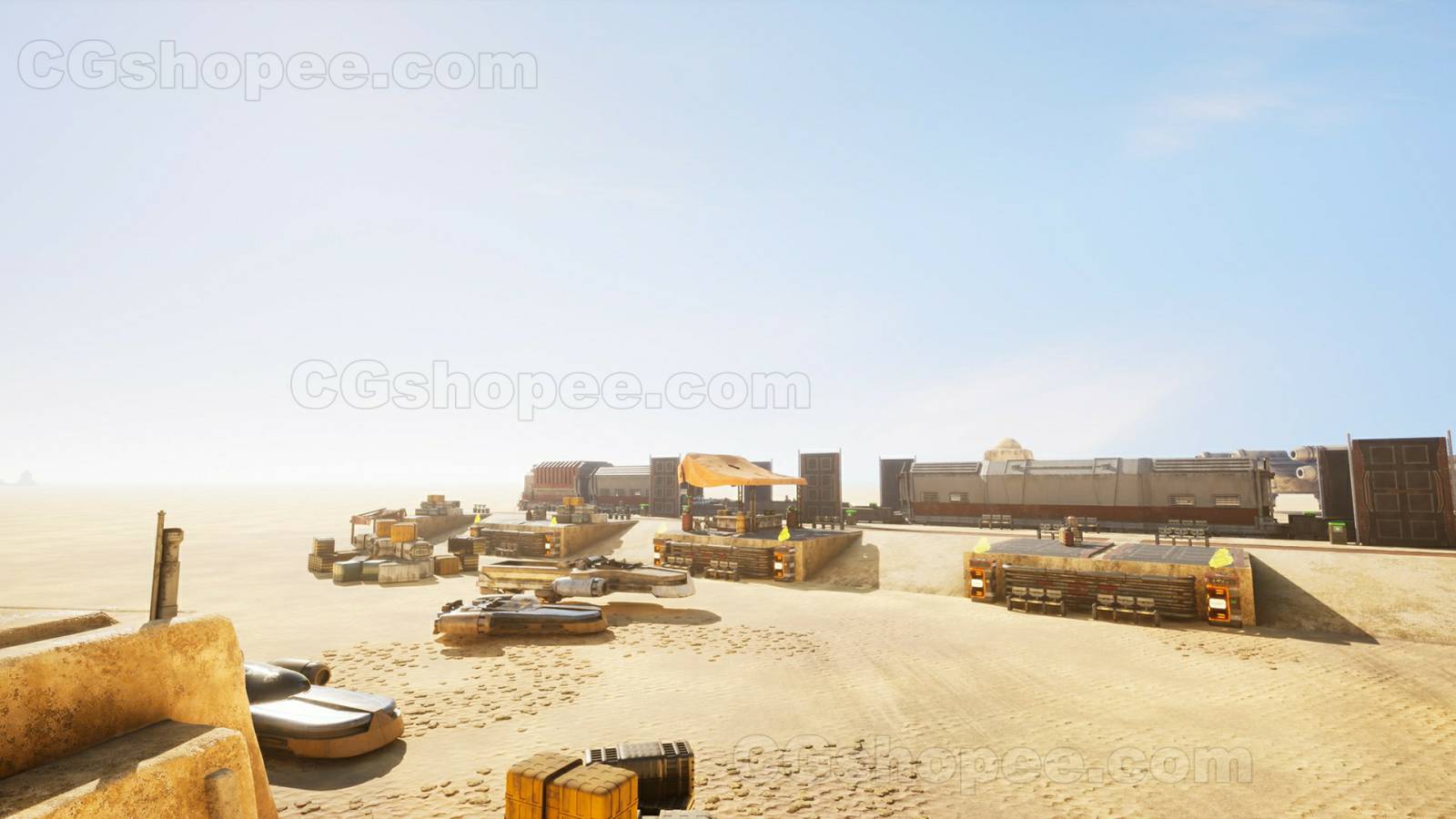 图片[2]|UE4/UE5 Desert Science Fiction City Modular Pack - cgshopee|cgshopee