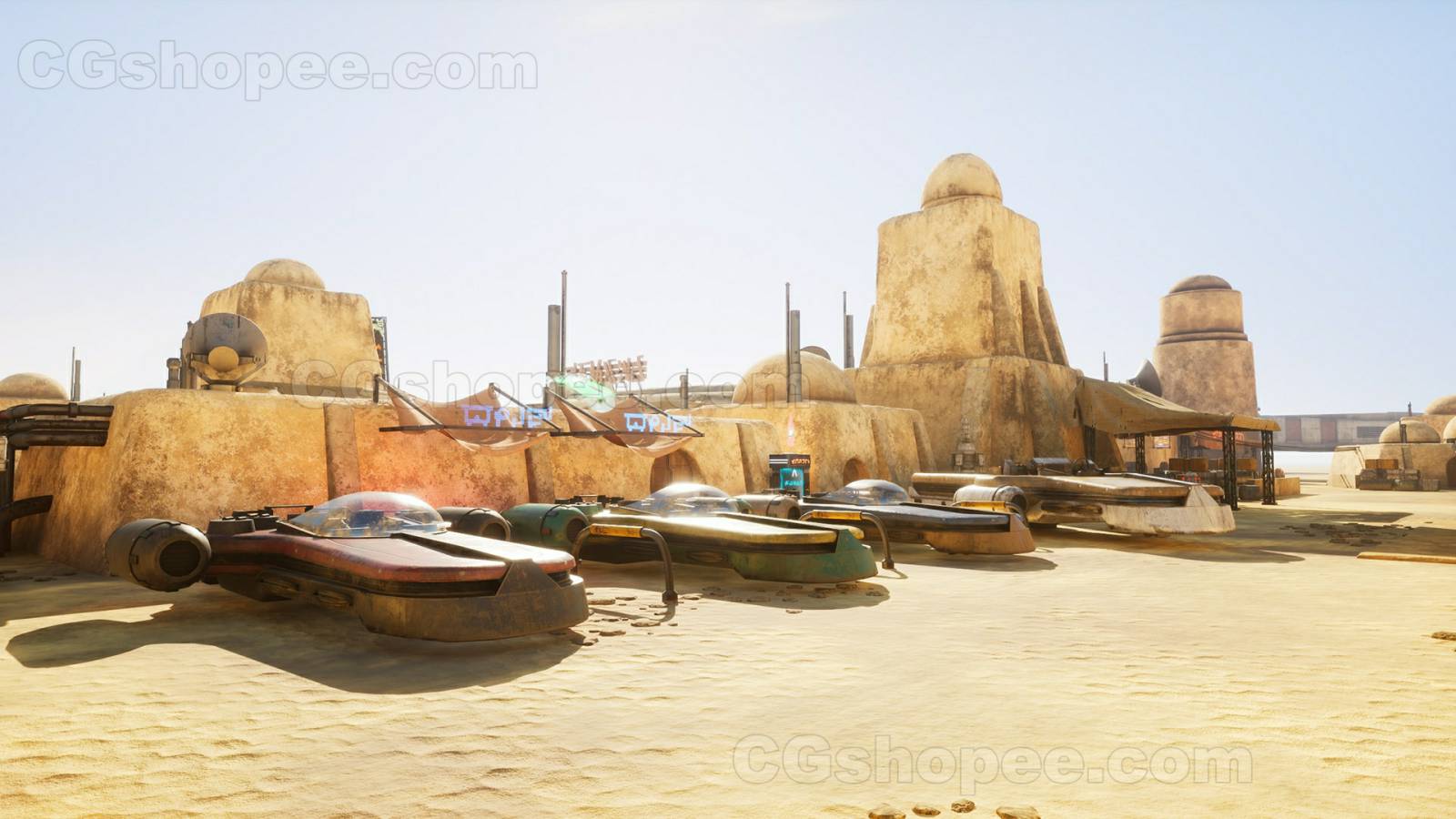 图片[6]|UE4/UE5 Desert Science Fiction City Modular Pack - cgshopee|cgshopee