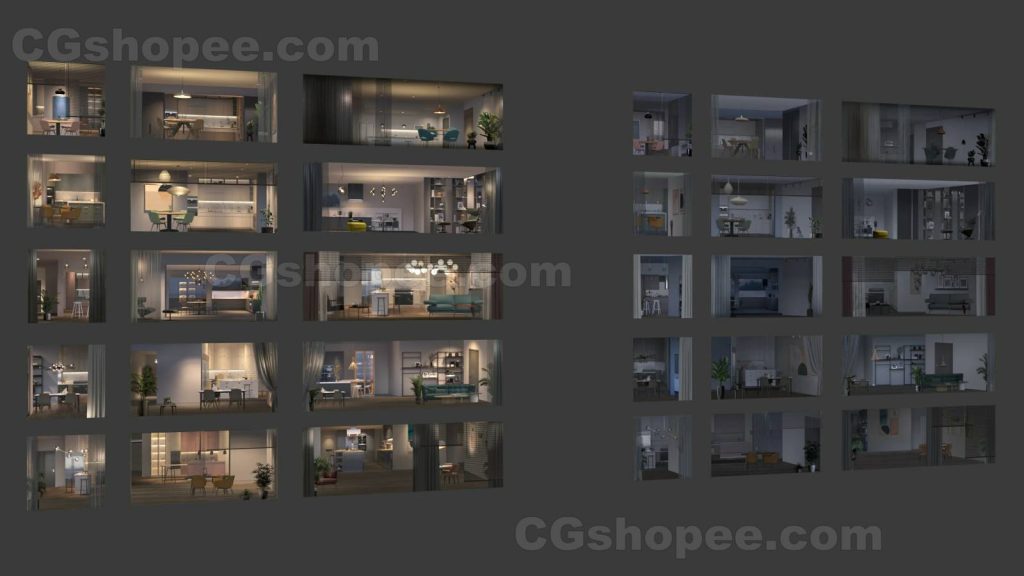 图片[9]|wwParallax Bundle 1 & 2/ One-Click-Interiors for Archviz - cgshopee|cgshopee