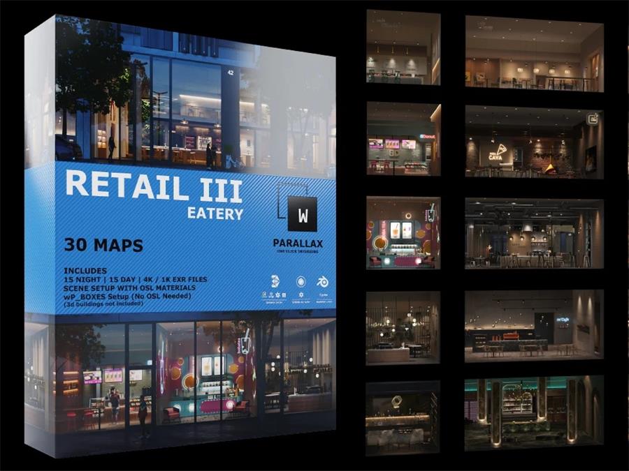 wParallax Retail 3 // One-Click-Interiors for Archviz - cgshopee|cgshopee