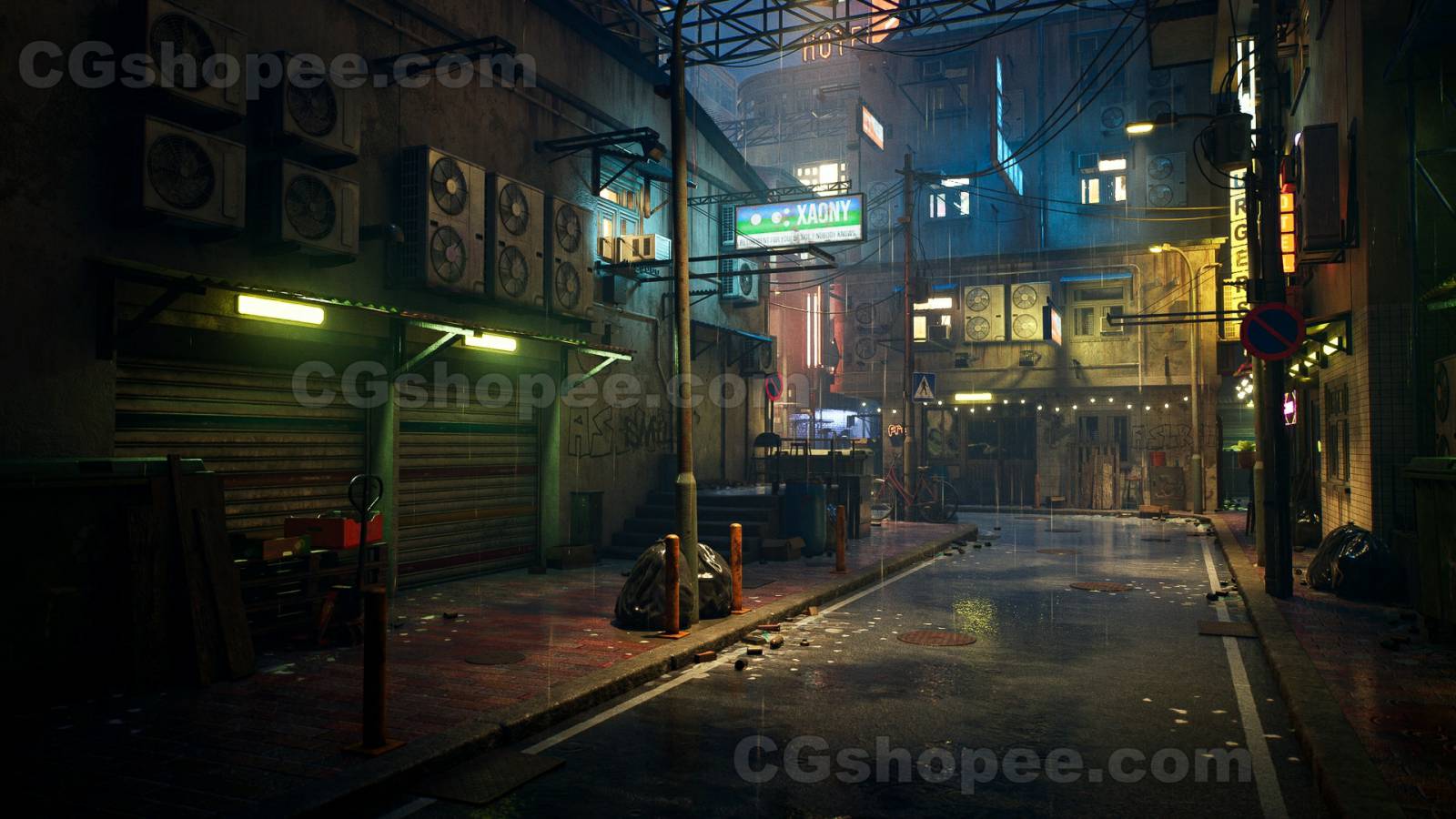 图片[2]|UE5.1+ Rainy Neon Streets - cgshopee|cgshopee