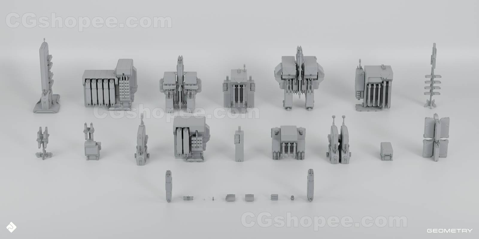 图片[6]|Space Base - Sci Fi Modules, Buildings & Environment Assets 3D Kitbash Pack - cgshopee|cgshopee