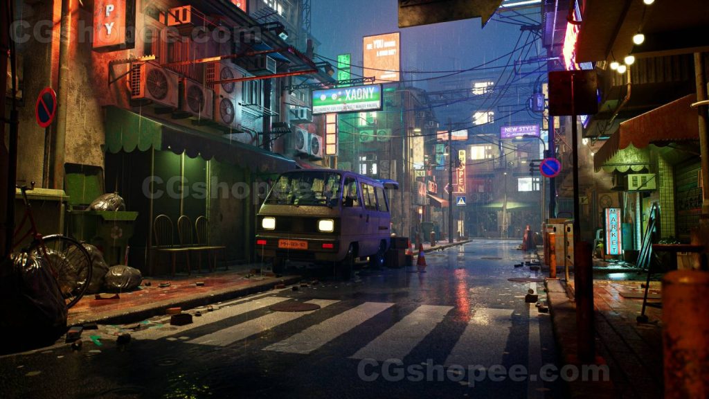 图片[7]|UE5.1+ Rainy Neon Streets - cgshopee|cgshopee