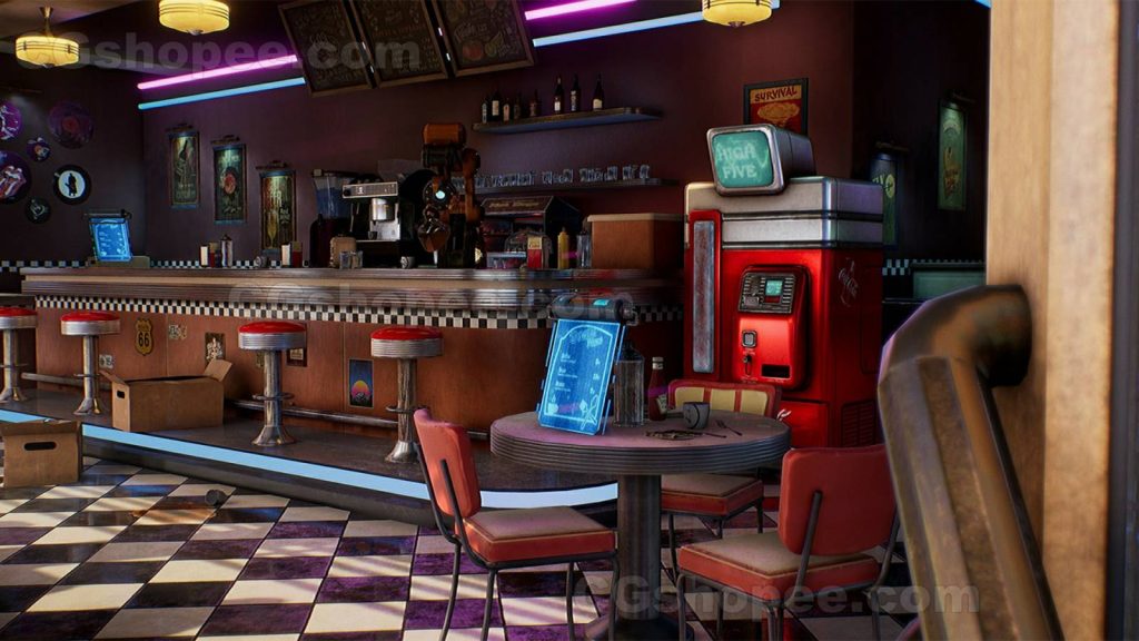 图片[8]|UE4/UE5 Restaurant - American Restaurant - Cafe - Diner Environment - cgshopee|cgshopee