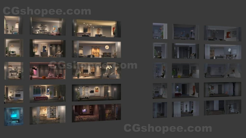 图片[8]|wwParallax Bundle 1 & 2/ One-Click-Interiors for Archviz - cgshopee|cgshopee