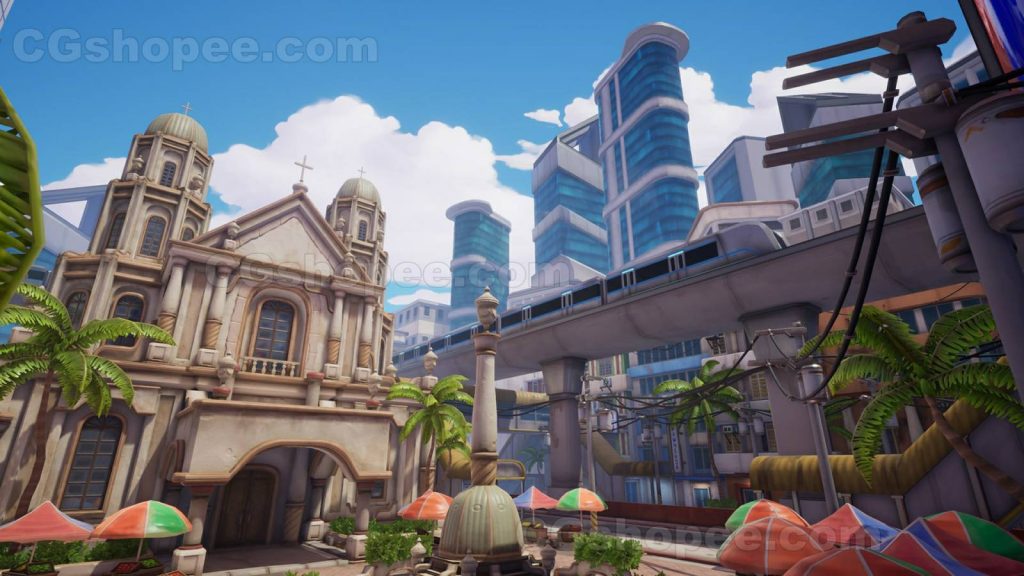 图片[1]|UE4/UE5 Stylized City Environment: Manila - cgshopee|cgshopee