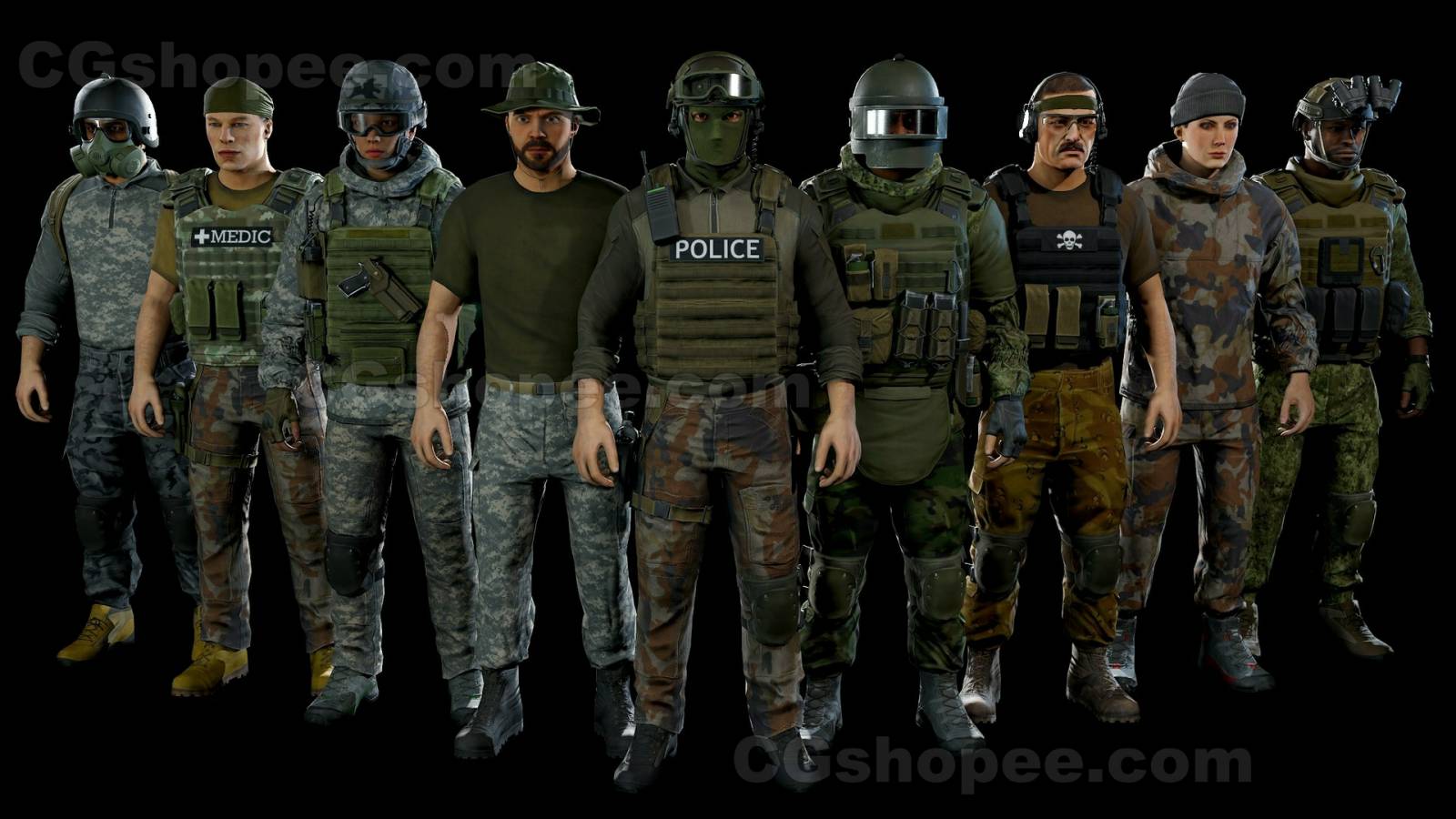 图片[1]|UE4/UE5 Modular military character 2 - cgshopee|cgshopee