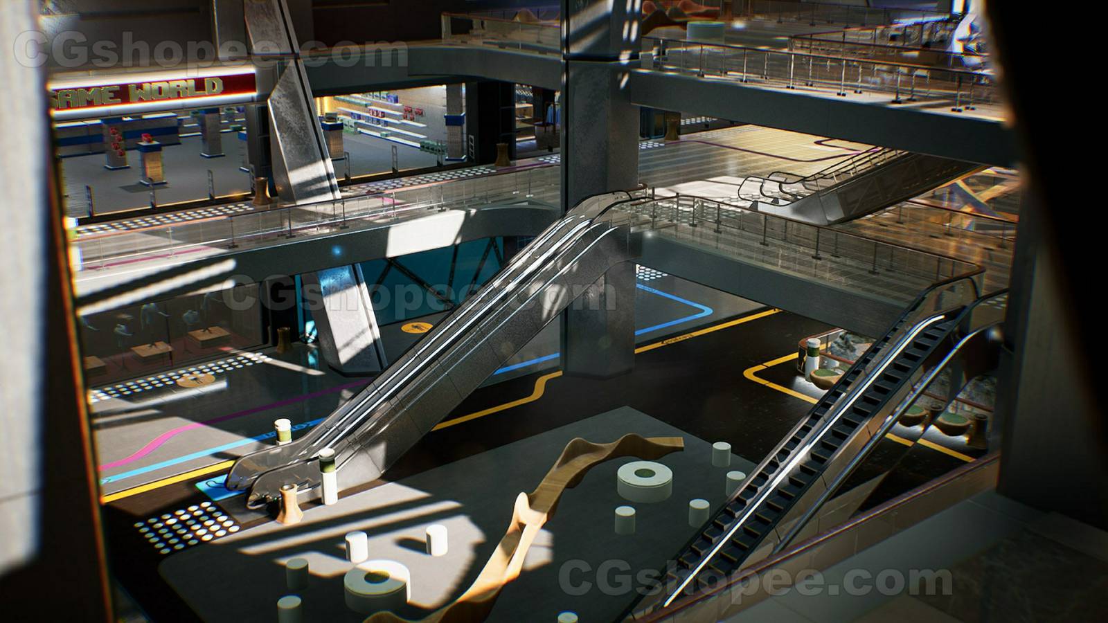 图片[1]|UE4/UE5 Shopping Mall Environment Kit - cgshopee|cgshopee