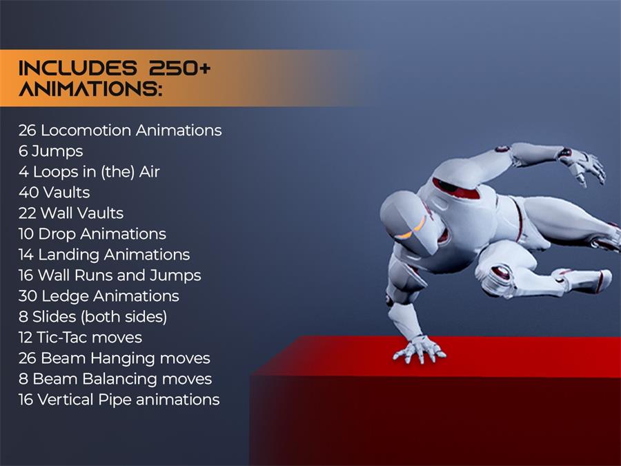 UE4/UE5 Parkour Animations - cgshopee|cgshopee