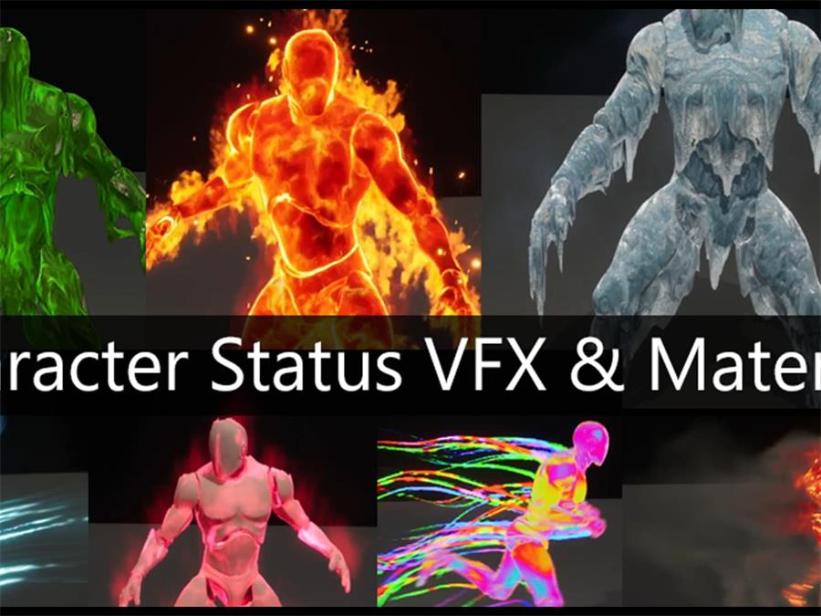 UE5 Character Status VFX Material - cgshopee|cgshopee