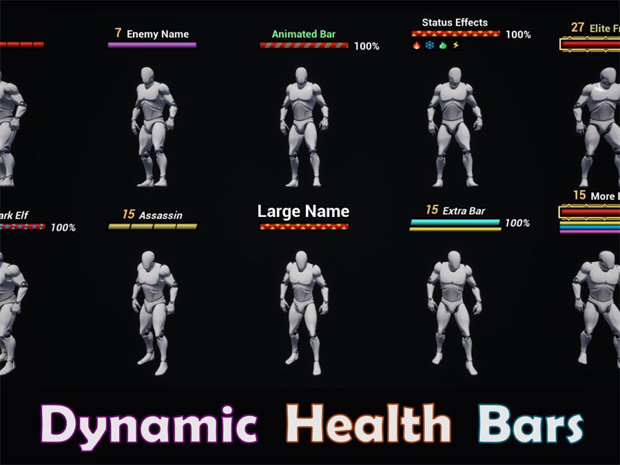 UE4/UE5 Dynamic Health Bars - cgshopee|cgshopee