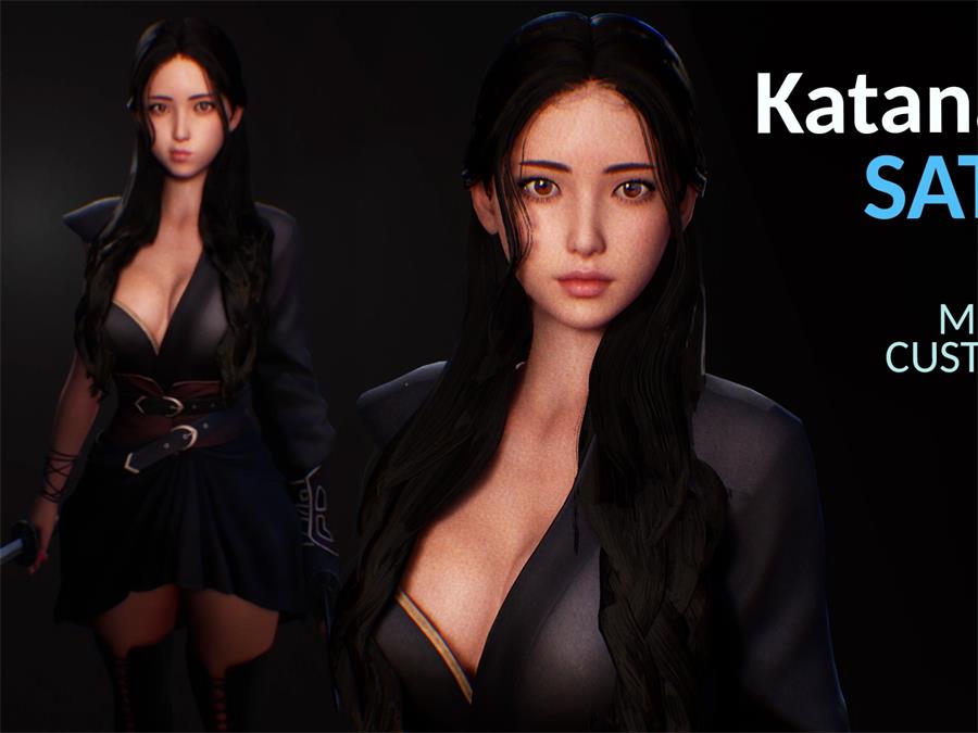 UE4/UE5 F2 Katana Girl Satomi - cgshopee|cgshopee