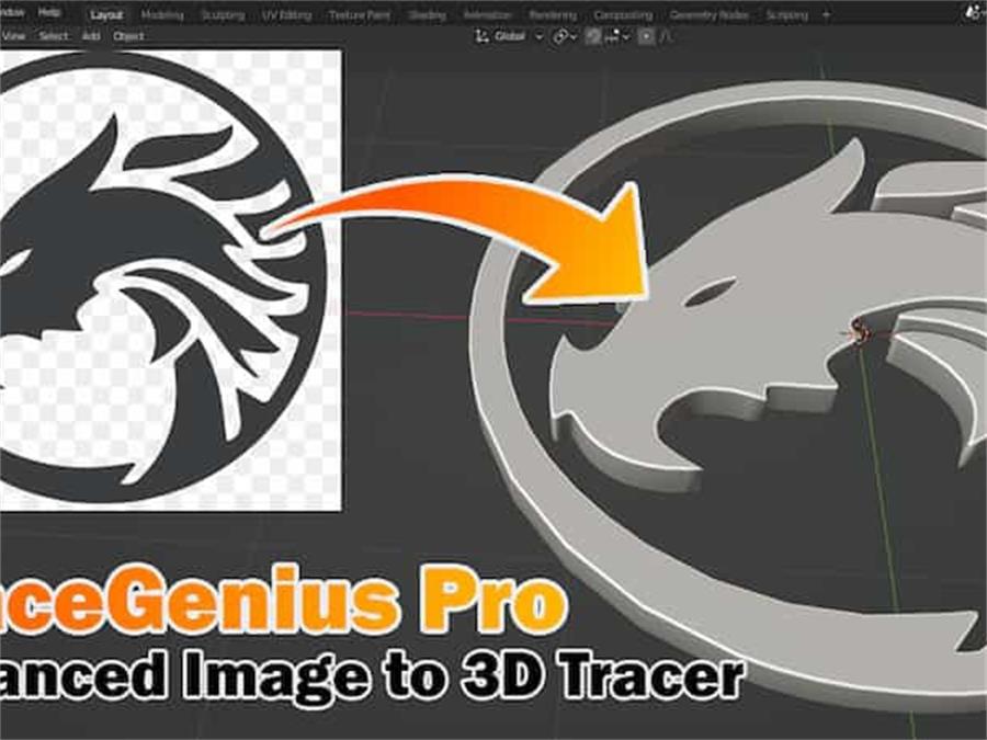 Tracegenius Pro - Advanced 2D Image To 3D Tracer - cgshopee|cgshopee