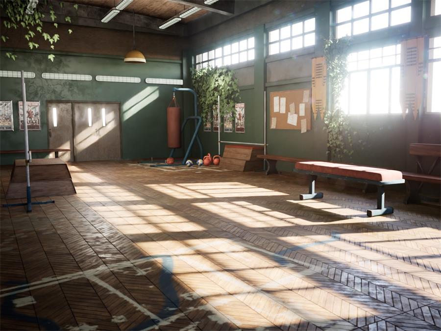 UE4/UE5 Highschool Gym / 34 Assets - cgshopee|cgshopee