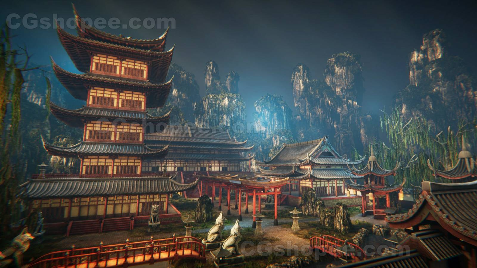 图片[2]|UE5 Asian architecture - cgshopee|cgshopee