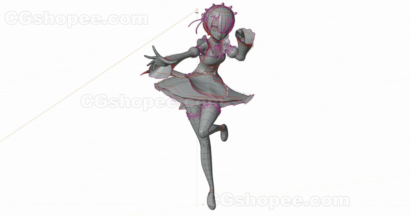 图片[1]|Pack Ram & Rem - Re Zero Model 3D - Blender - cgshopee|cgshopee