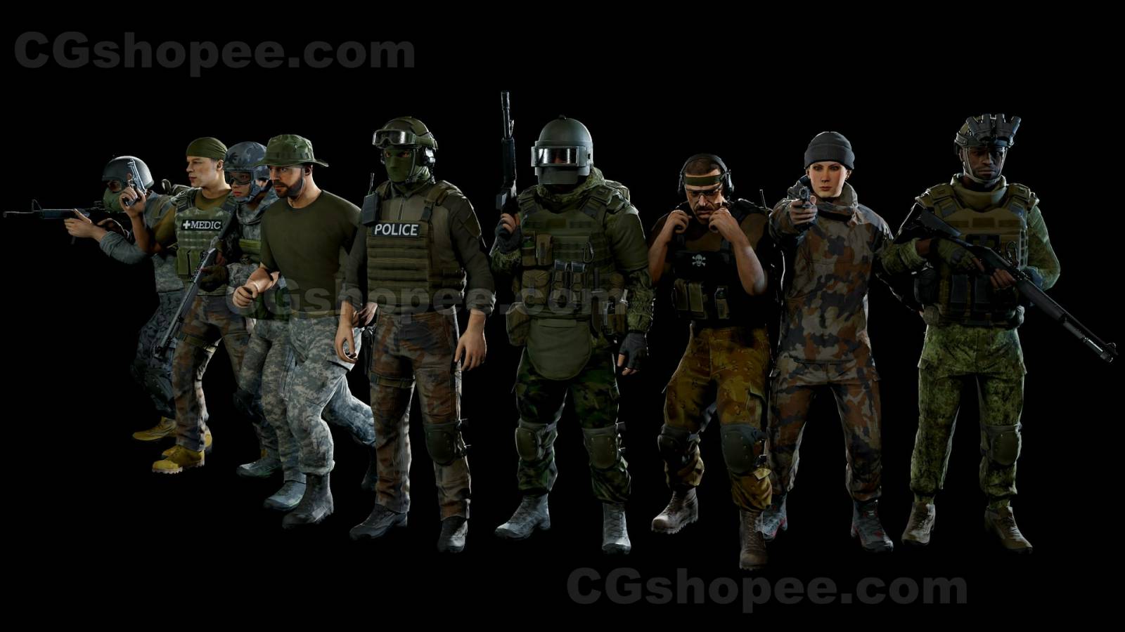 图片[4]|UE4/UE5 Modular military character 2 - cgshopee|cgshopee