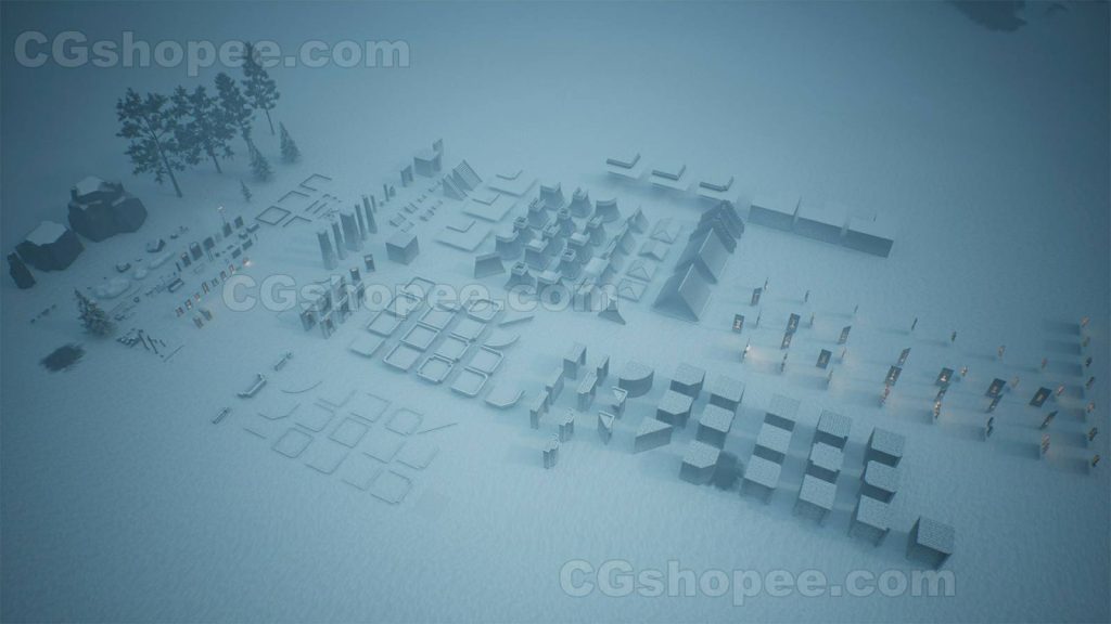 图片[5]|UE5.1+ Stylized winter city environment - cgshopee|cgshopee