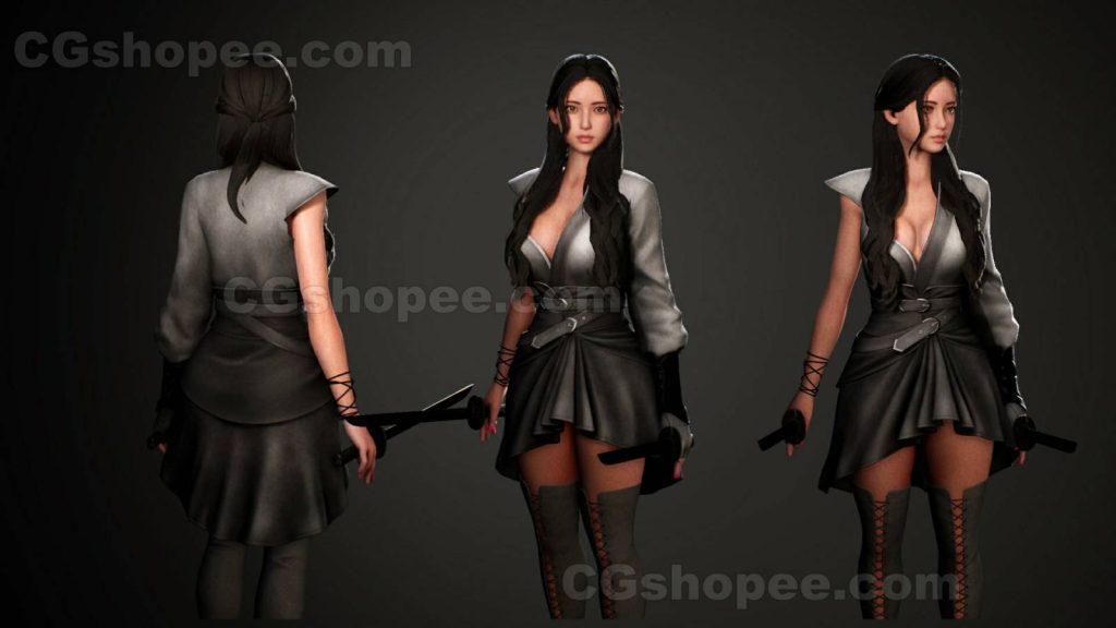 图片[5]|UE4/UE5 F2 Katana Girl Satomi - cgshopee|cgshopee