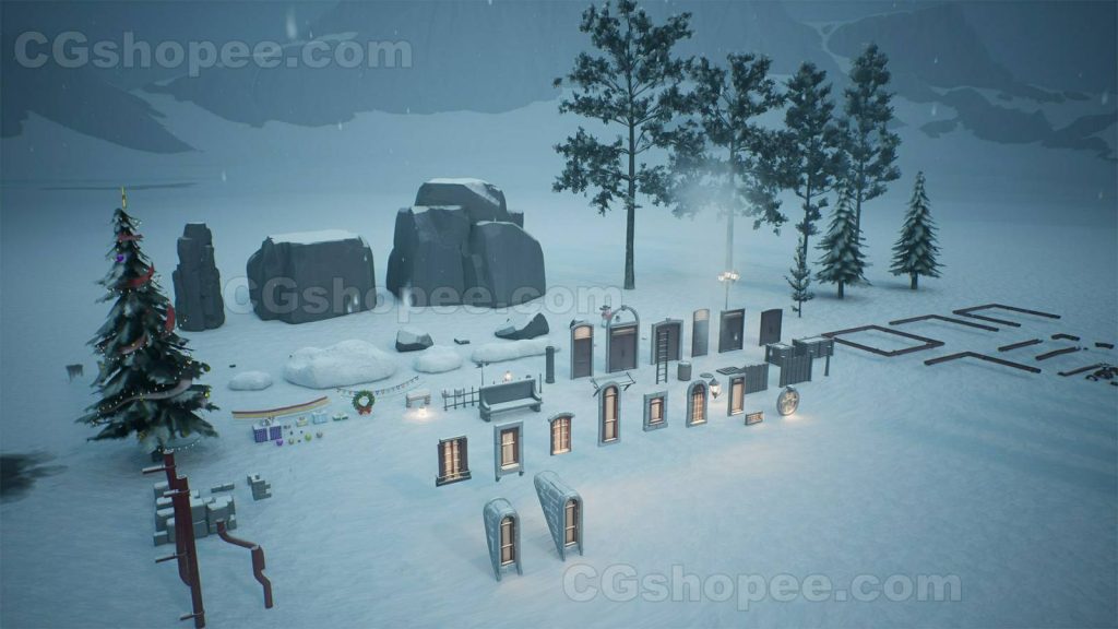 图片[6]|UE5.1+ Stylized winter city environment - cgshopee|cgshopee