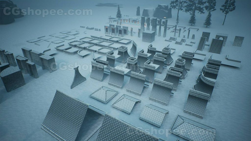 图片[7]|UE5.1+ Stylized winter city environment - cgshopee|cgshopee