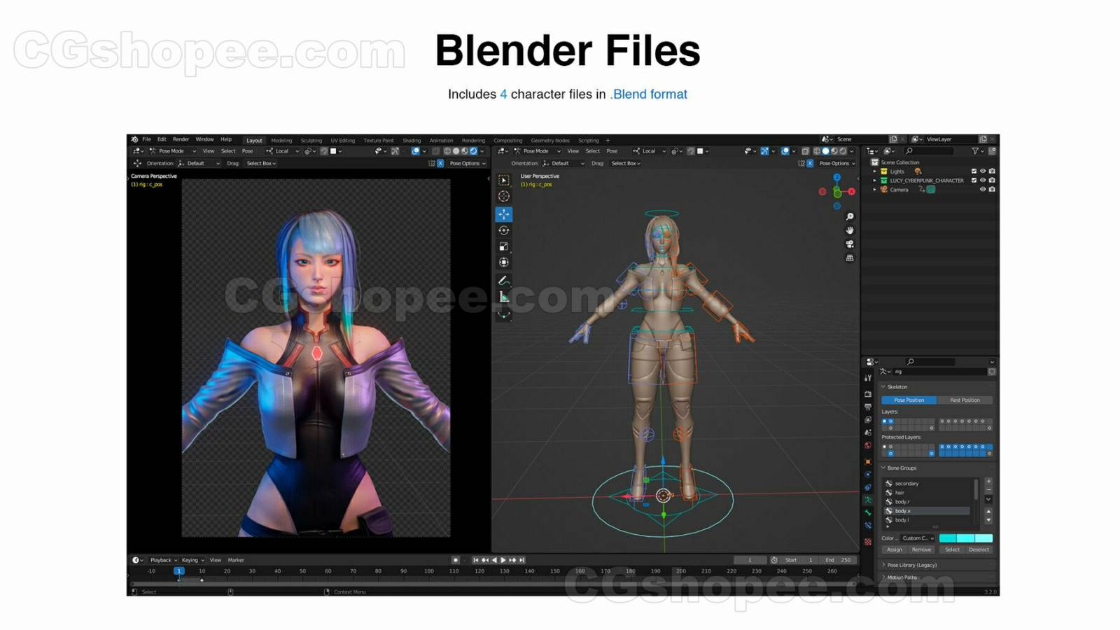 图片[7]|UE4.27 Lucy Cyberpunk Edgerunner - Game Ready 3D model - cgshopee|cgshopee