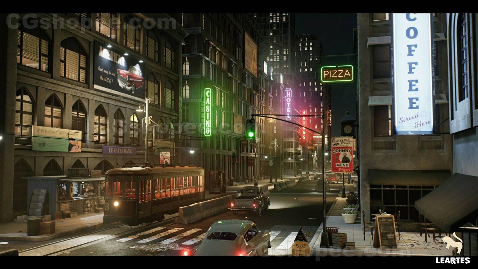 图片[19]|UE4/UE5 1950s NYC Environment Megapack + ULAT ( Modular with Interiors and Characters) - cgshopee|cgshopee