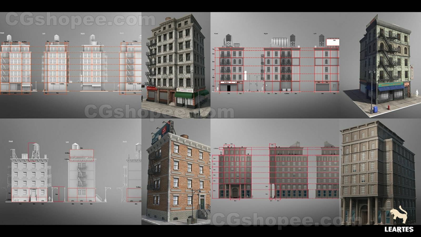 图片[23]|UE4/UE5 1950s NYC Environment Megapack + ULAT ( Modular with Interiors and Characters) - cgshopee|cgshopee