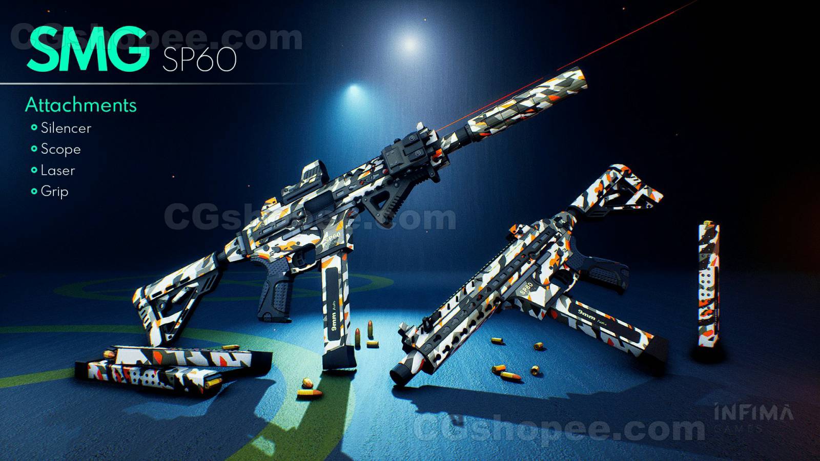 图片[14]|UE4/UE5 Low Poly Animated - Modern Guns Pack - cgshopee|cgshopee