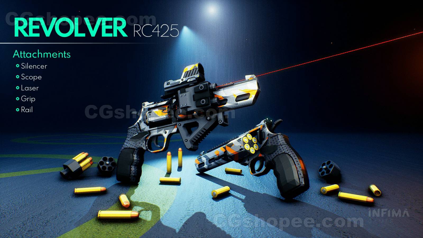 图片[15]|UE4/UE5 Low Poly Animated - Modern Guns Pack - cgshopee|cgshopee