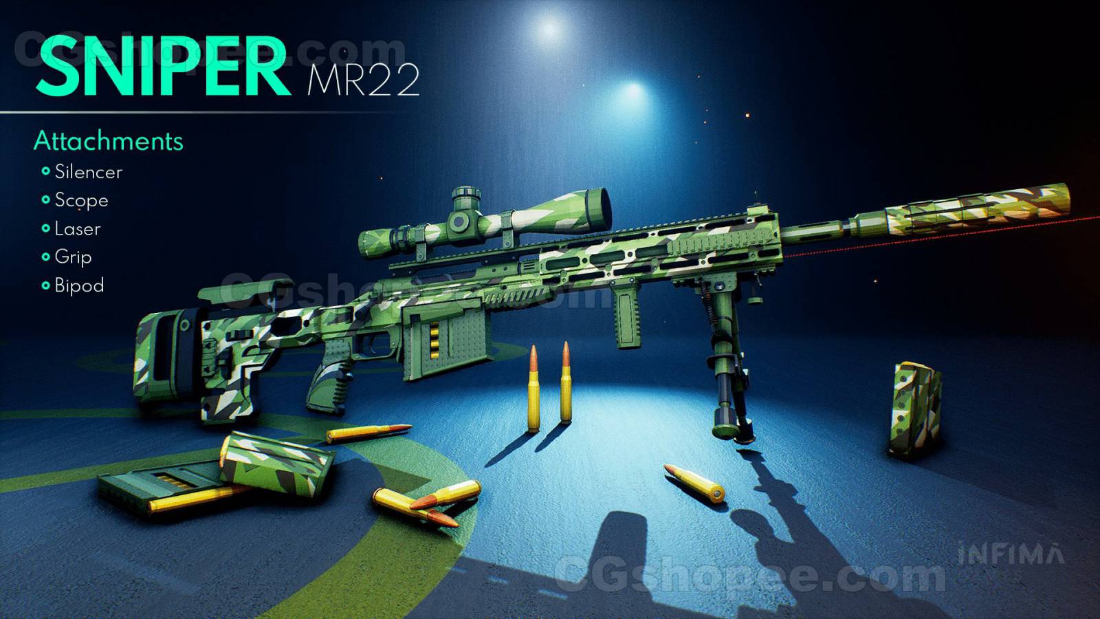 图片[16]|UE4/UE5 Low Poly Animated - Modern Guns Pack - cgshopee|cgshopee