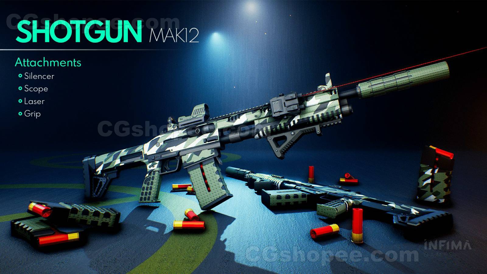 图片[17]|UE4/UE5 Low Poly Animated - Modern Guns Pack - cgshopee|cgshopee