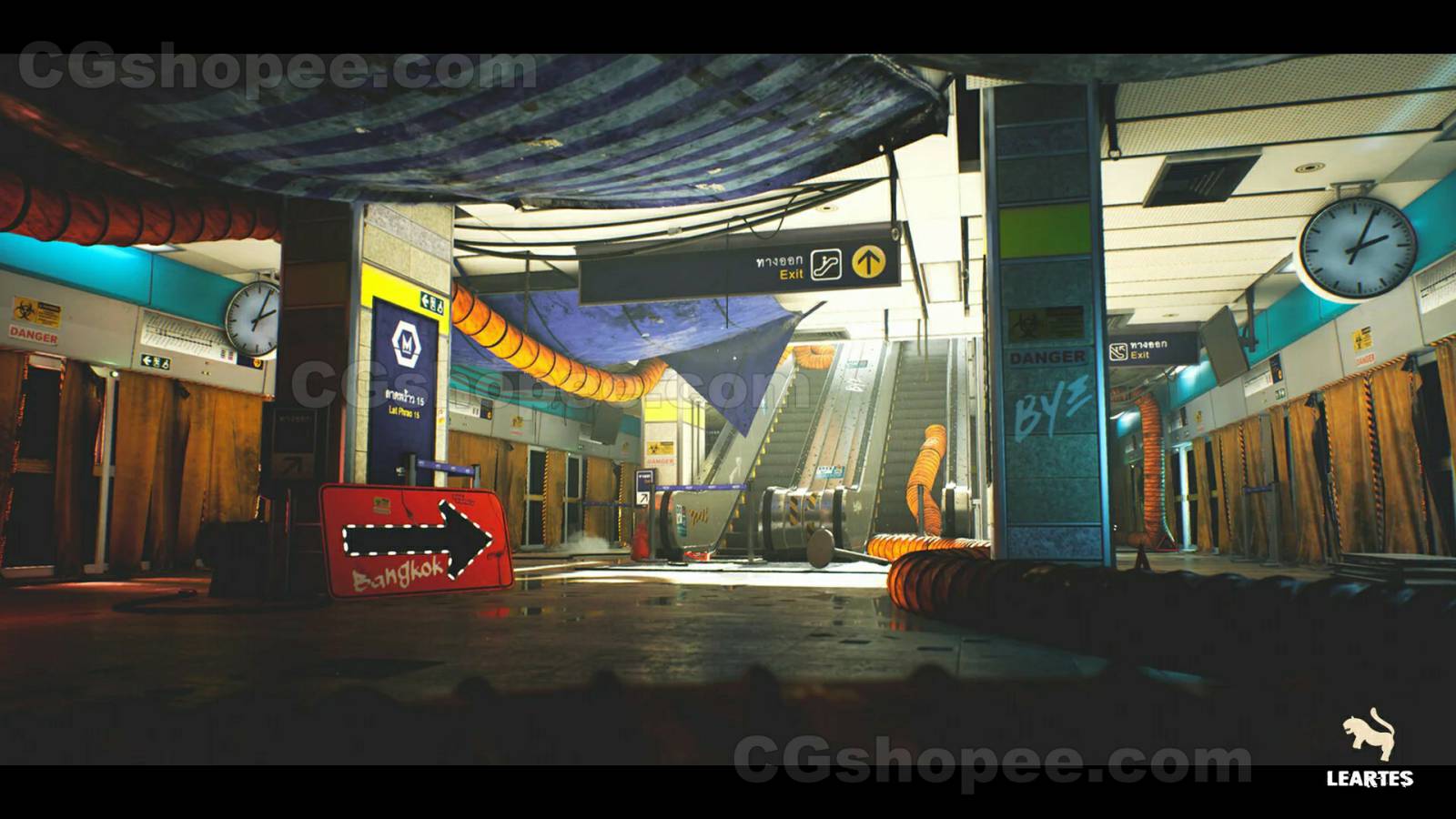 图片[2]|UE4/UE5 The Blue Metro 2029 + ULAT ( Post Apocalyptic Metro / Subway Environment ) - cgshopee|cgshopee