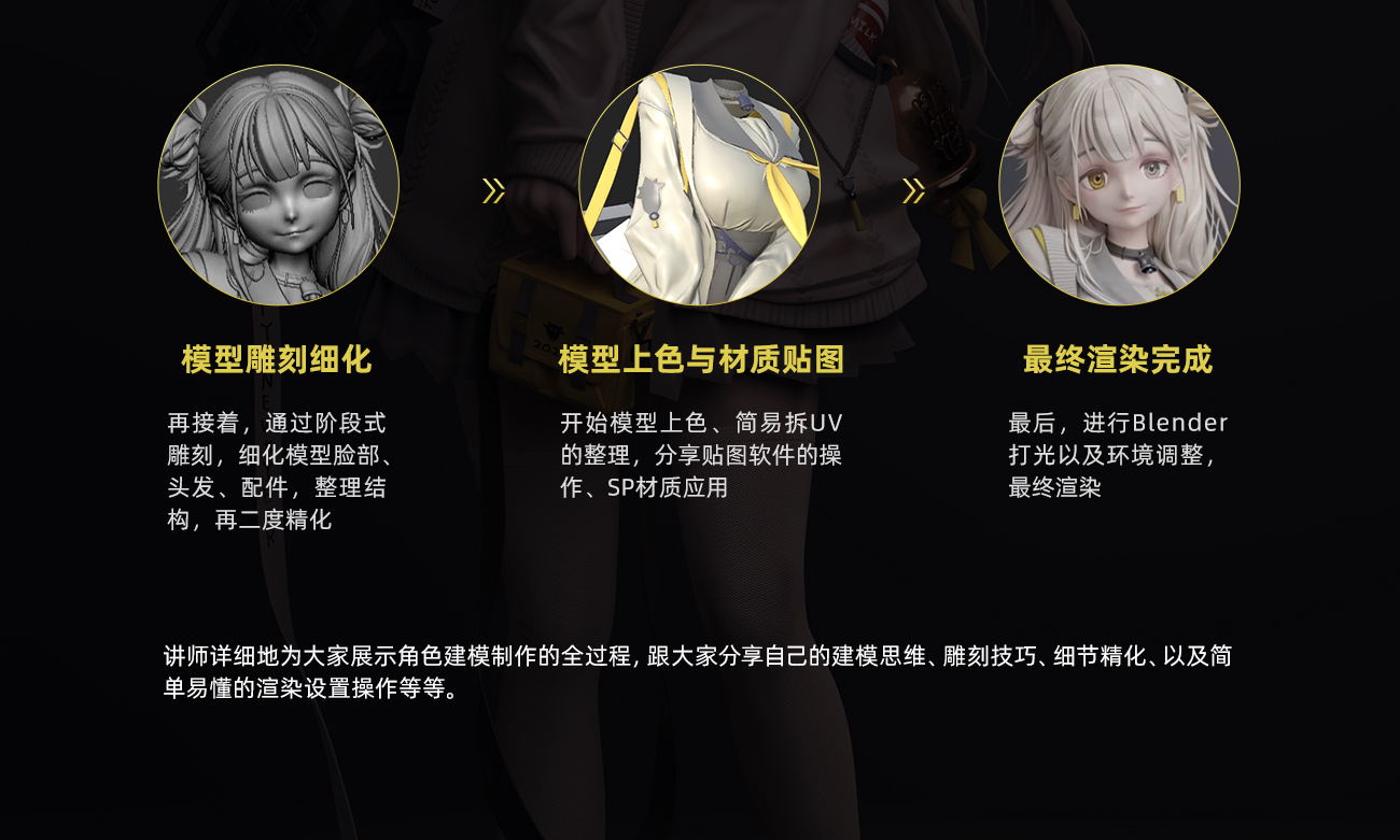 图片[2]|日系二次角色《少女哞哞》雕刻上色渲染制作流程教學[87G][Google雲盤] - cgshopee|cgshopee