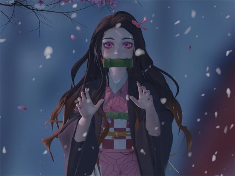 Nezuko Demon Slayer: Kimetsu no YaibaNezuko – Blender Model - cgshopee|cgshopee