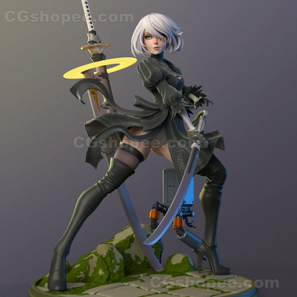 图片[3]|2B - Nier Automata 3D Print Model - cgshopee|cgshopee