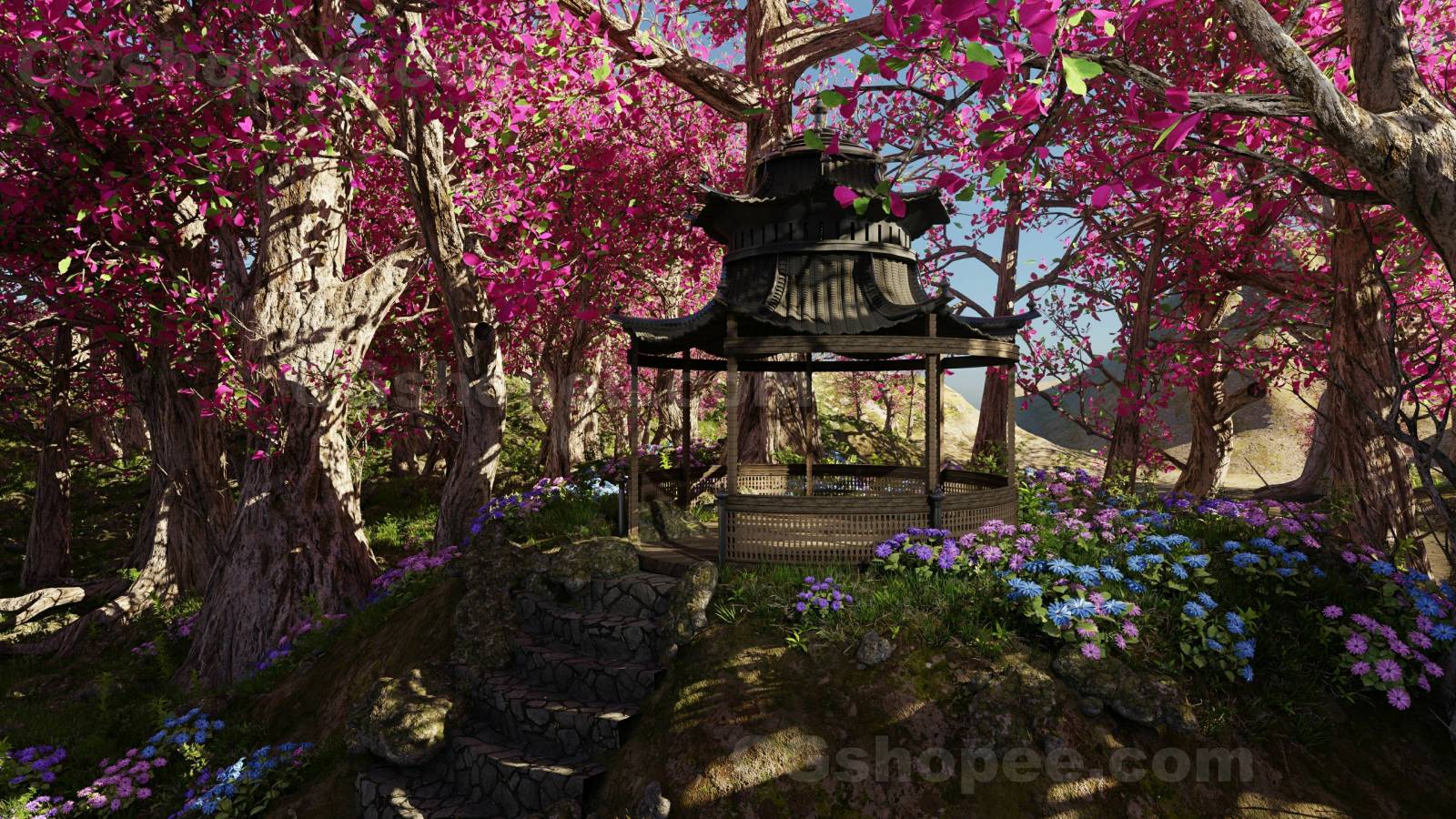 图片[10]|Japanese Gazebo Scene – Blender - cgshopee|cgshopee