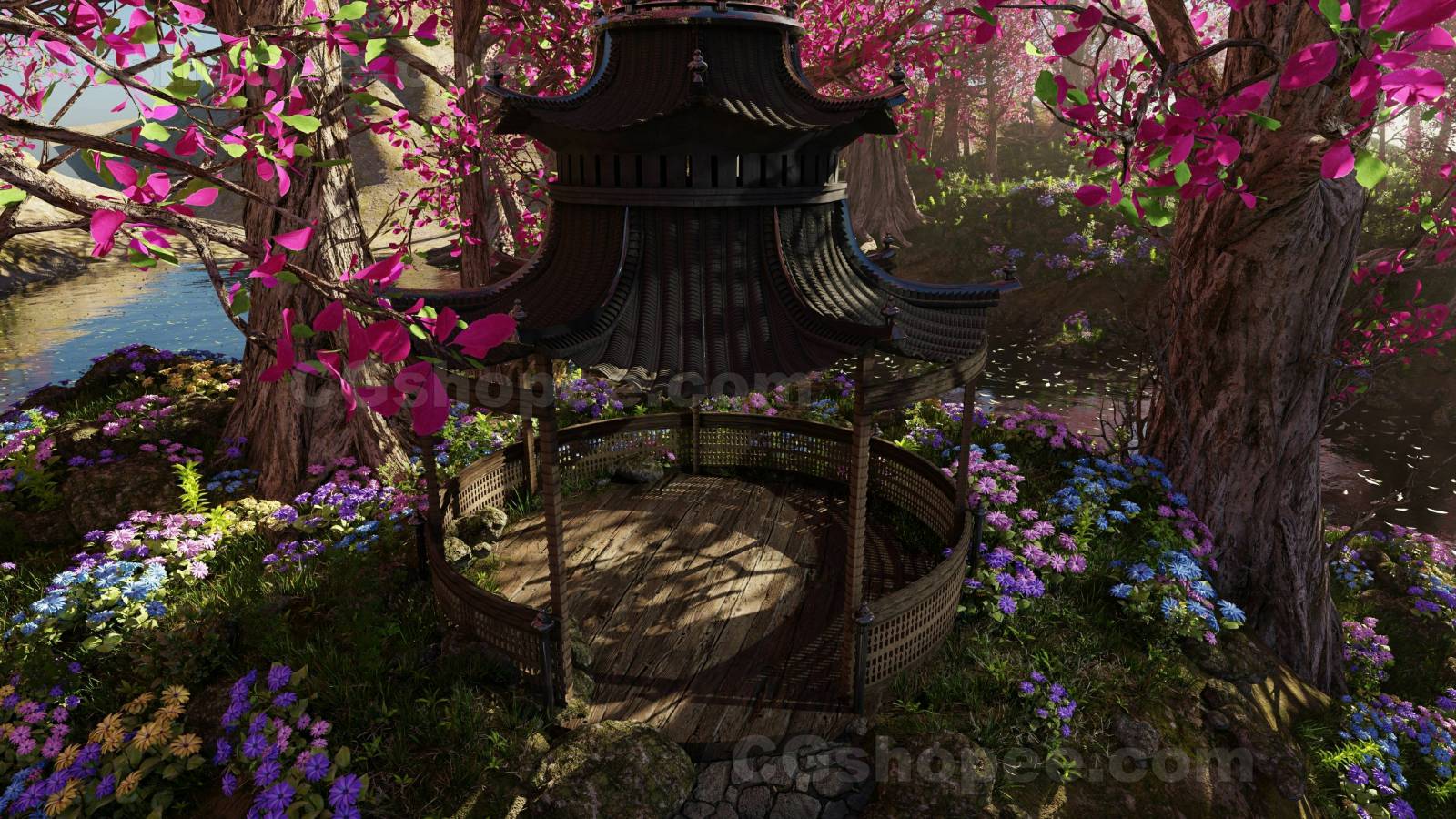 图片[11]|Japanese Gazebo Scene – Blender - cgshopee|cgshopee