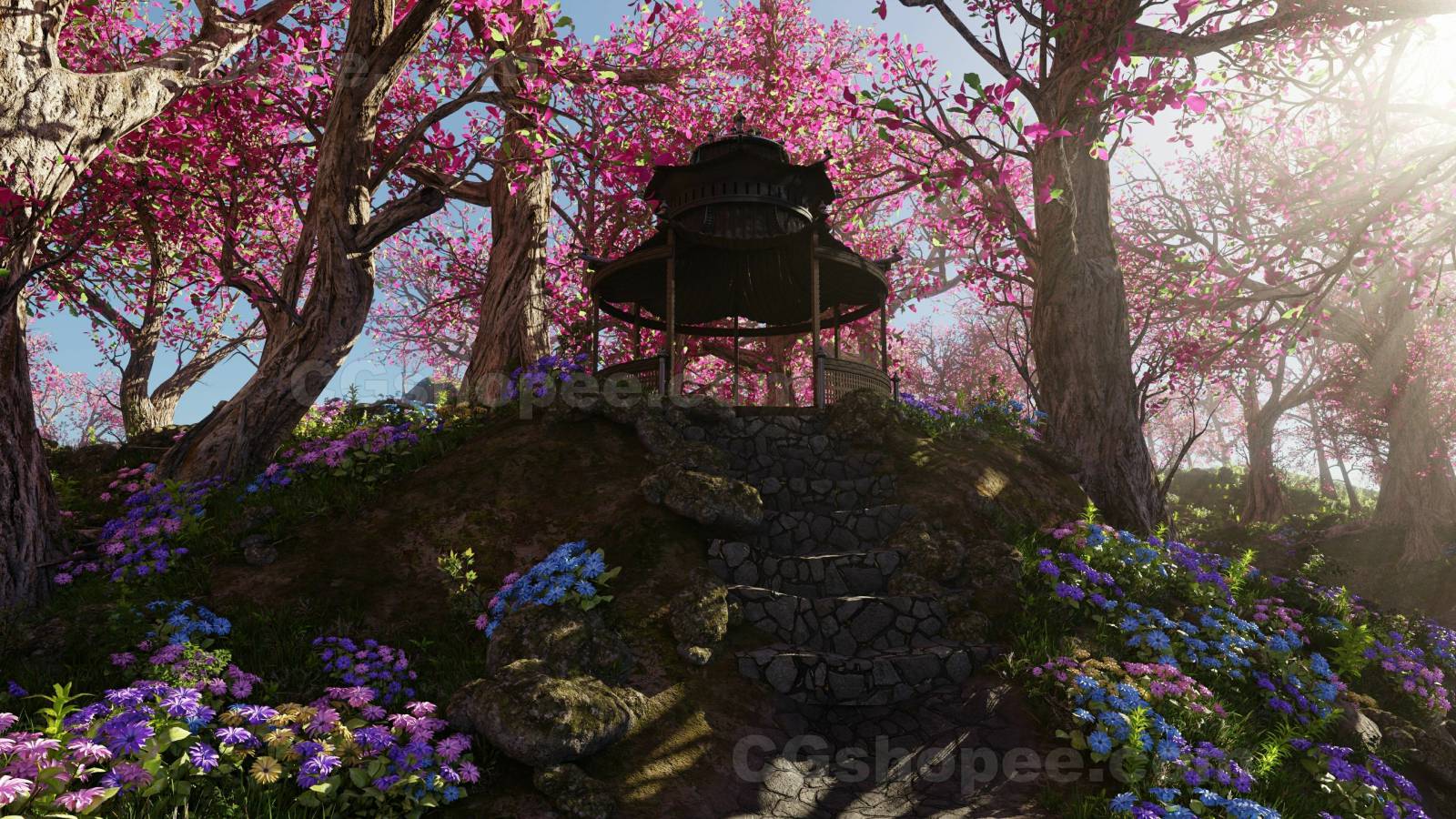 图片[13]|Japanese Gazebo Scene – Blender - cgshopee|cgshopee