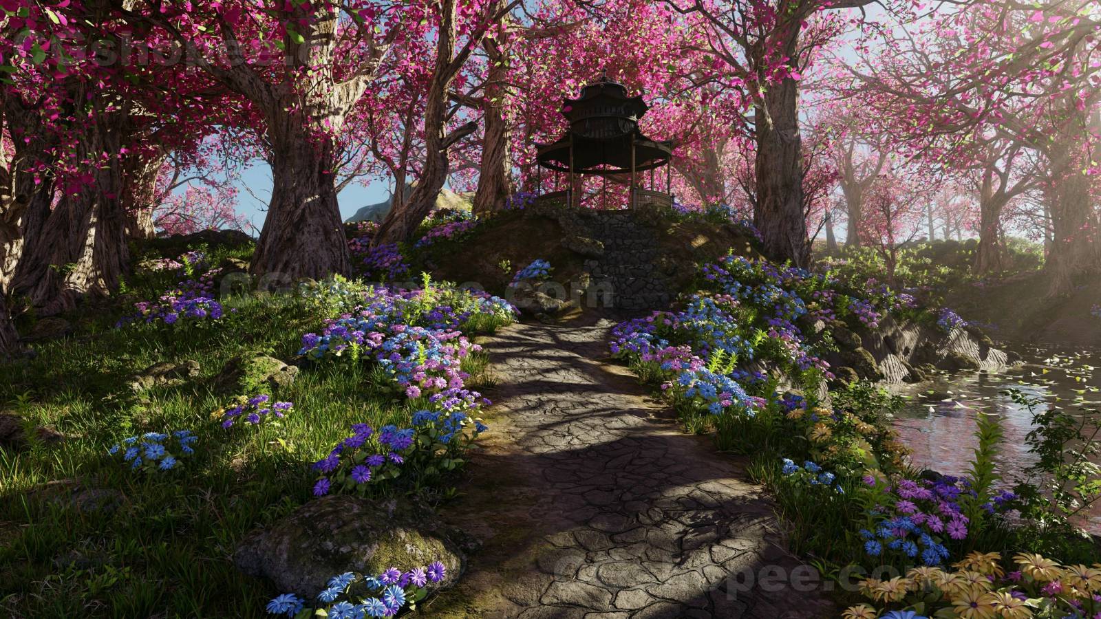 图片[14]|Japanese Gazebo Scene – Blender - cgshopee|cgshopee