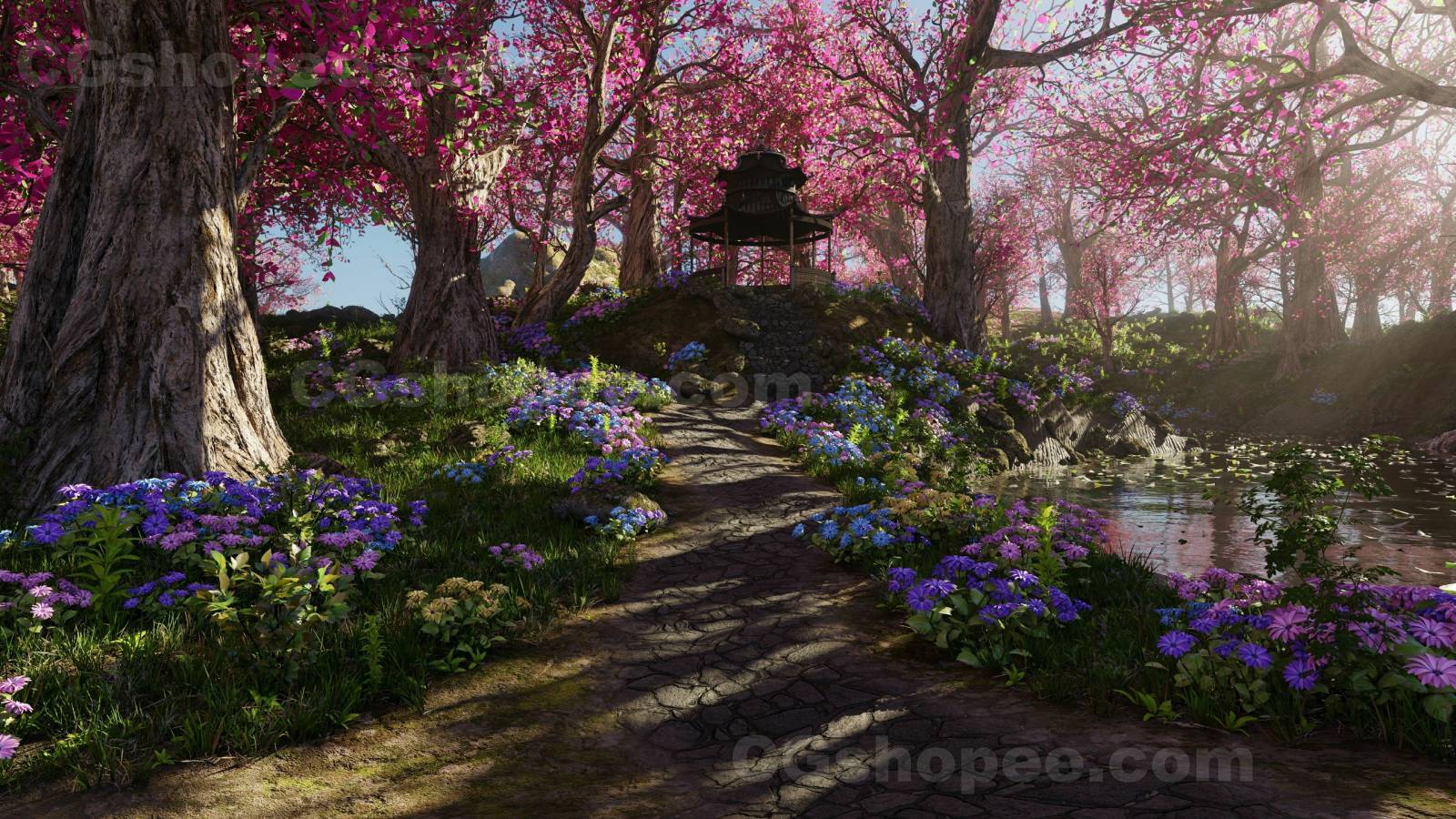 图片[15]|Japanese Gazebo Scene – Blender - cgshopee|cgshopee