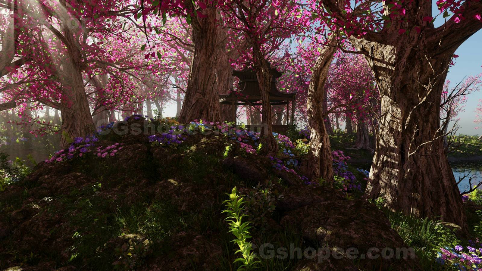 图片[7]|Japanese Gazebo Scene – Blender - cgshopee|cgshopee