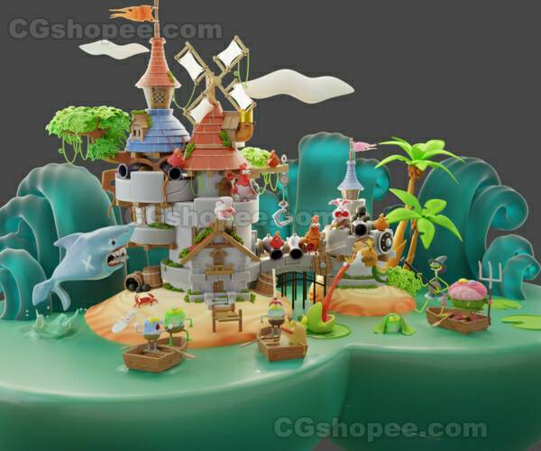 图片[9]|Cartoon Room1-14 – Blender - cgshopee|cgshopee