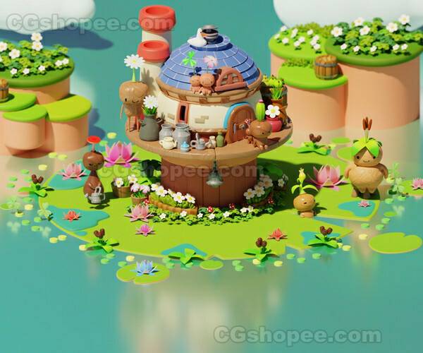 图片[11]|Cartoon Room1-14 – Blender - cgshopee|cgshopee