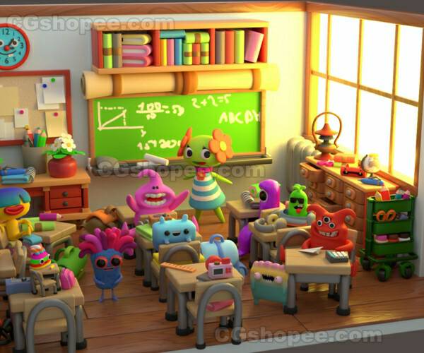 图片[3]|Cartoon Room1-14 – Blender - cgshopee|cgshopee