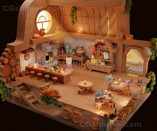 图片[7]|Cartoon Room1-14 – Blender - cgshopee|cgshopee