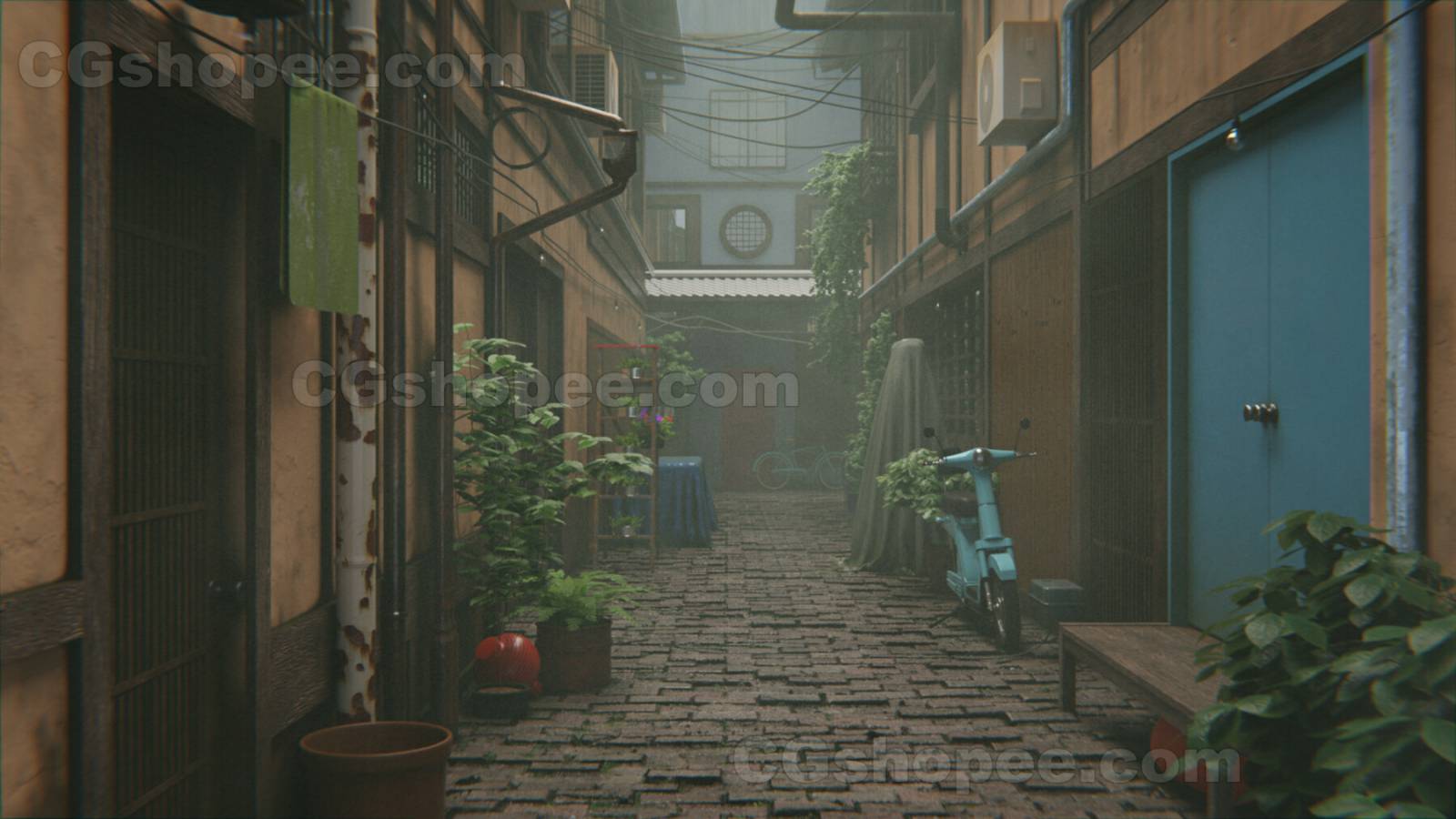 图片[4]|Japanese Alley – Blender - cgshopee|cgshopee