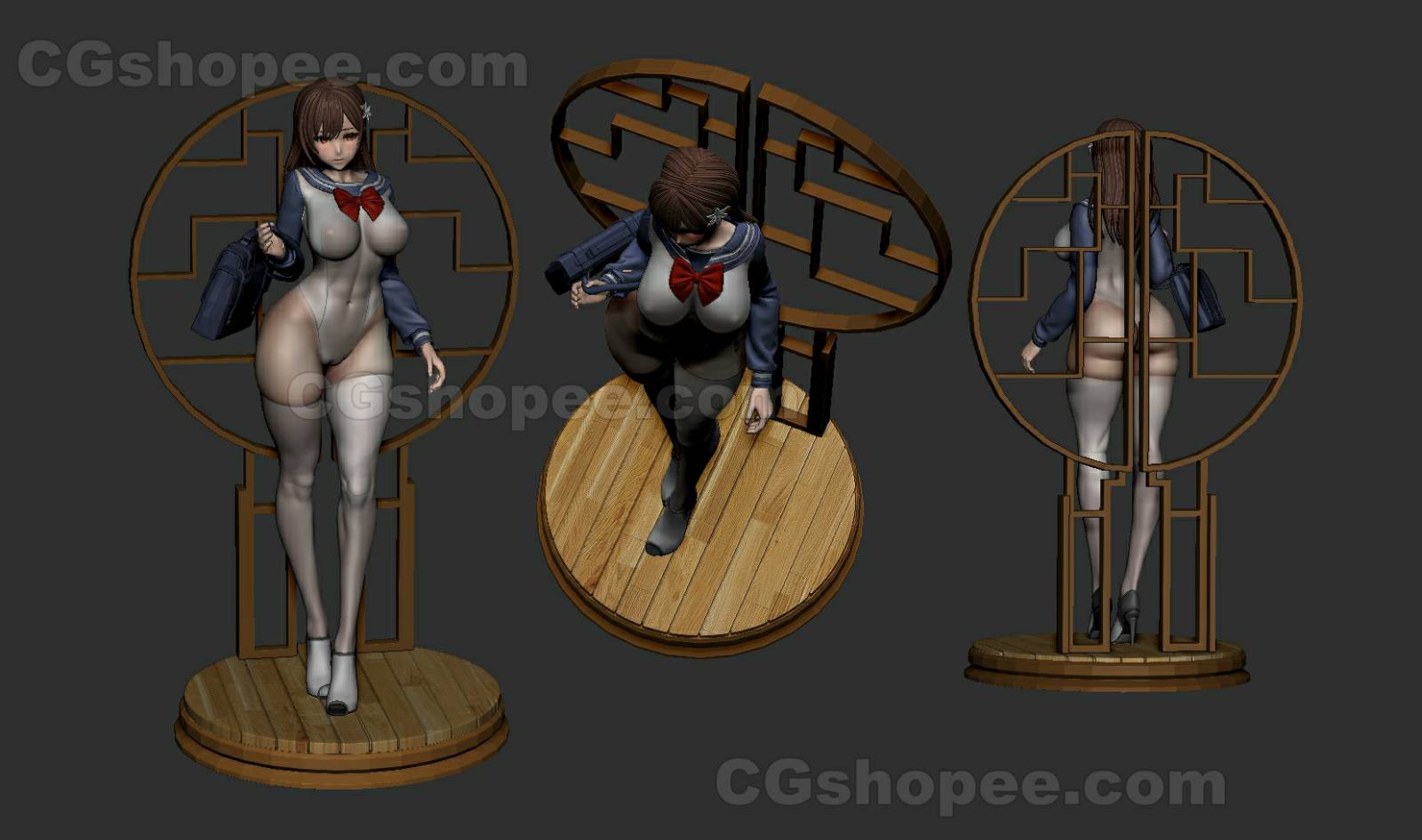 图片[1]|Sexy School Girl – 3D PRINTABLE Figure STL - cgshopee|cgshopee