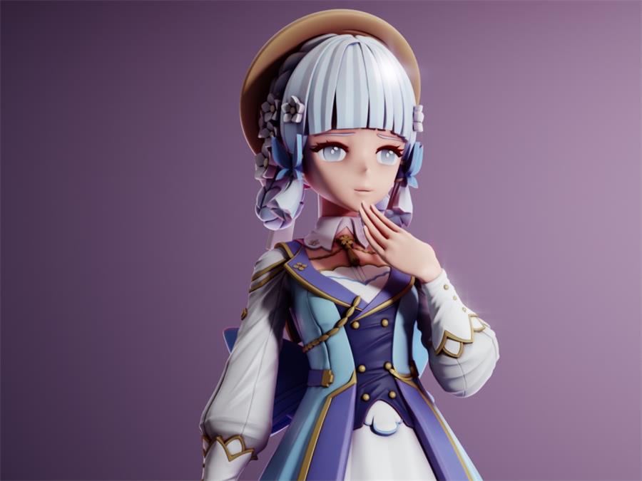 Ayaka - Springbloom missive – 3D PRINTABLE Figure STL - cgshopee|cgshopee