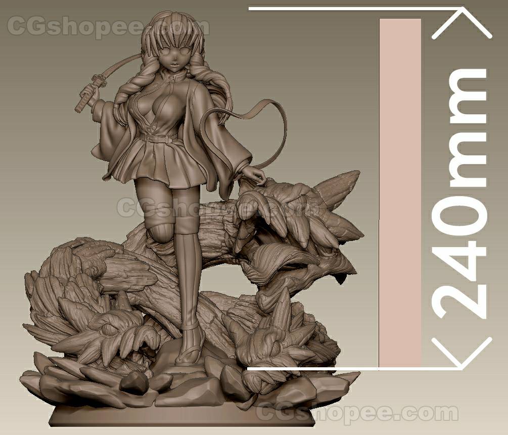 图片[1]|Mitsuri Kanroji – 3D PRINTABLE Figure STL - cgshopee|cgshopee